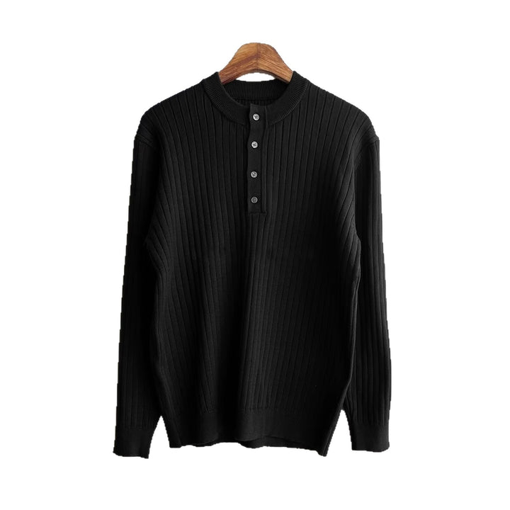 Herren Elegantes Langarmshirt mit Knopfleiste Echo Archiv