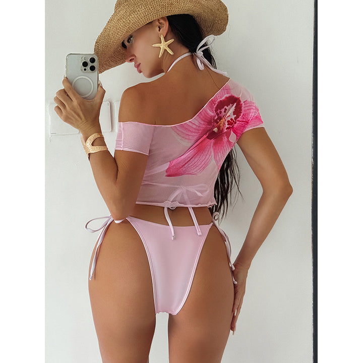 Damen Bikini-Set mit floralem Design und transparentem Cover-Up Echo Archiv