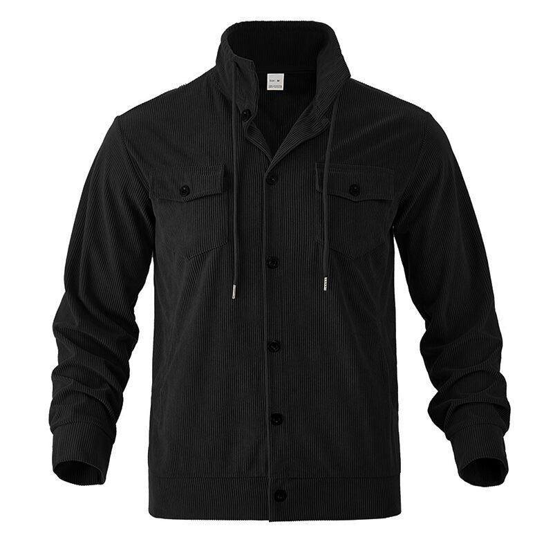 Herren Cordjacke mit vertikaler Struktur und praktischen Brusttaschen Echoarchiv