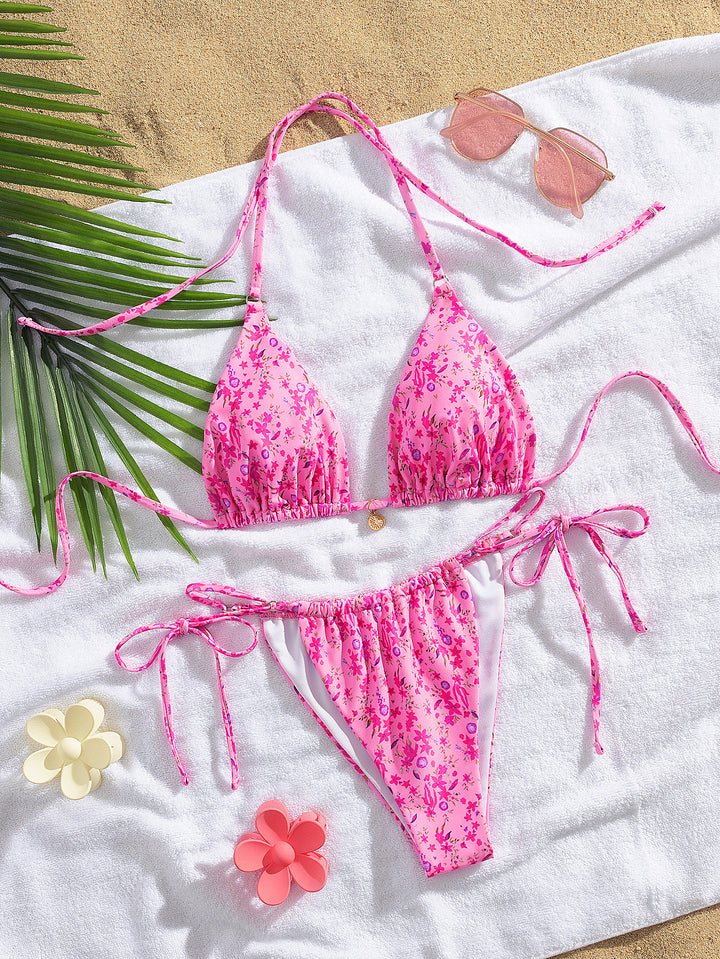 Damen Triangel-Bikini mit verspielten Bindebändern Echo Archiv