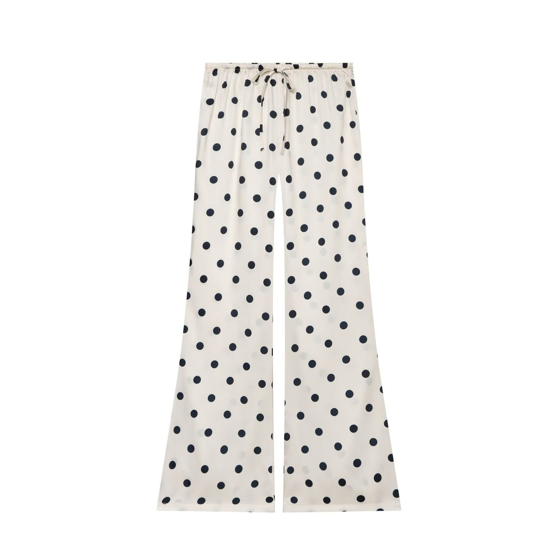 Damen Weite Satin-Hose mit elastischem Tunnelzugbund und Polka-Dot-Muster Echo Archiv