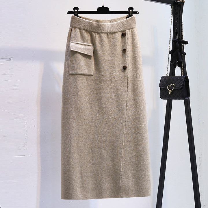 Damen Eleganter Strickrock mit praktischer Seitentasche Echo Archiv