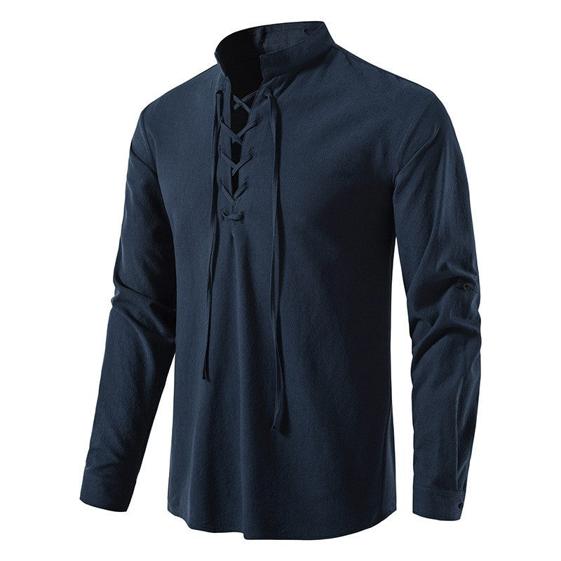 Herren Langarmshirt mit modischem Kordelzug Echoarchiv