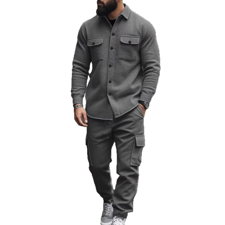 Herren Pflegeleichte und stylische Cargo-Hose mit Knöpfen Echoarchiv