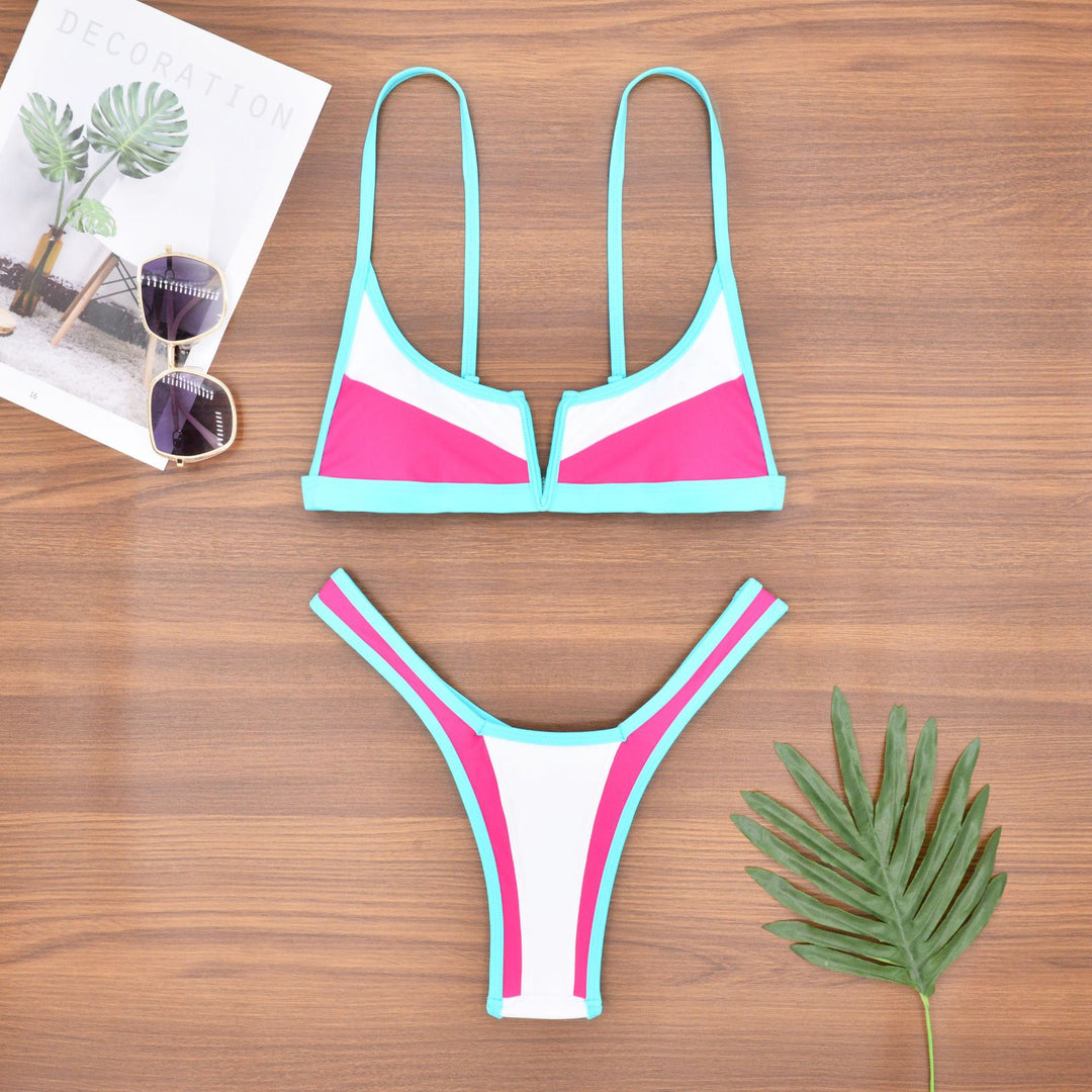 Damen Bikiniset mit modernem V-Ausschnitt und figurformenden Akzenten Echo Archiv