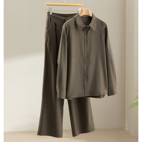 Damen Weite High-Waist-Hose mit Bundfalten, elastischem Rückenteil und seitlichen Eingrifftaschen Echoarchiv