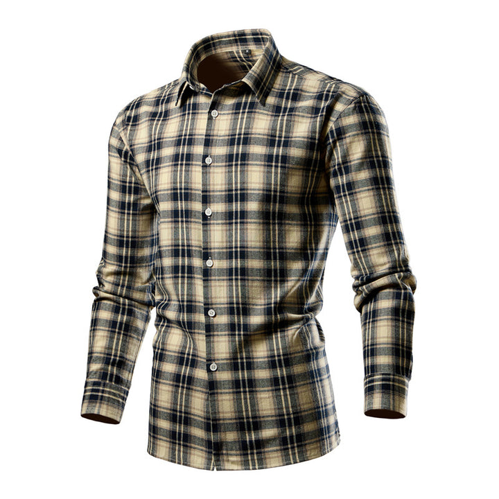 Herren Hemd aus hochwertigem Baumwollmix im modernen Karo-Design Echoarchiv