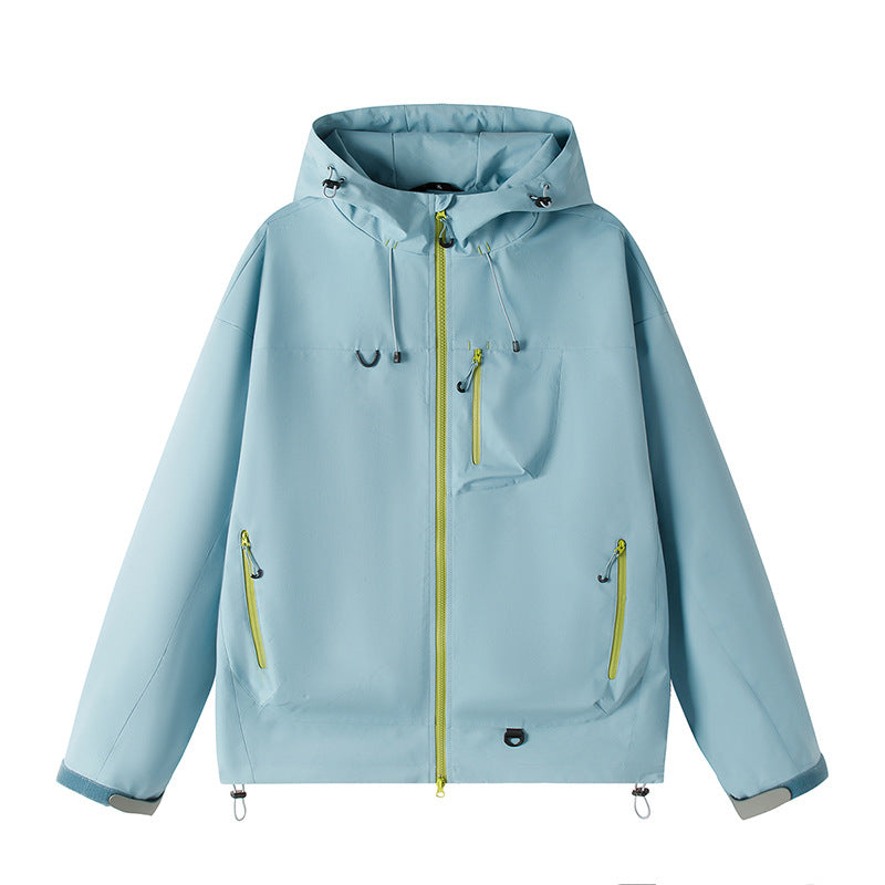 Herren Leichte Tech-Softshelljacke mit Kapuze, verstellbarem Saum und Kontrast-Reißverschlüssen Echo Archiv