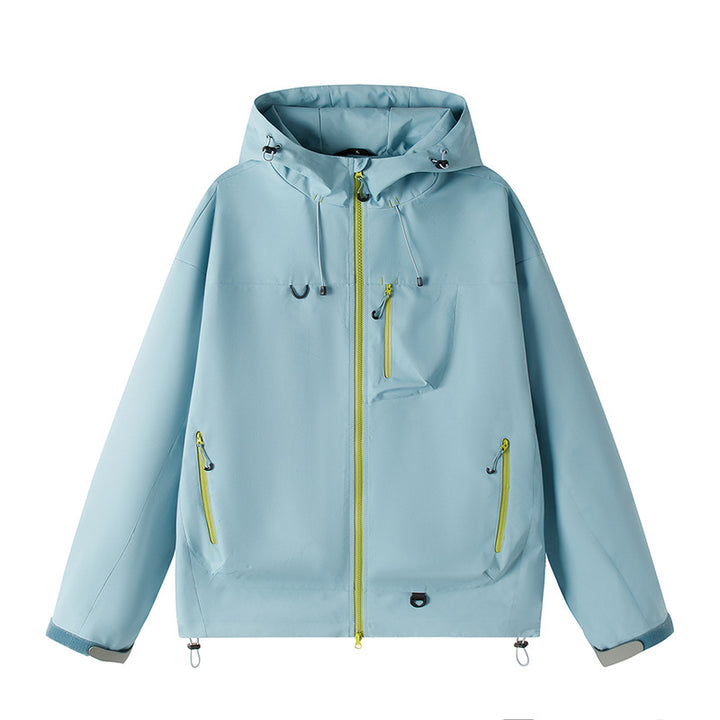 Herren Leichte Tech-Softshelljacke mit Kapuze, verstellbarem Saum und Kontrast-Reißverschlüssen Echo Archiv