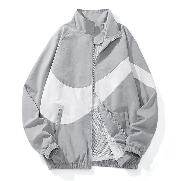 Herren Sportliche Übergangsjacke mit hohem Kragen und seitlichen Reißverschlusstaschen Echo Archiv