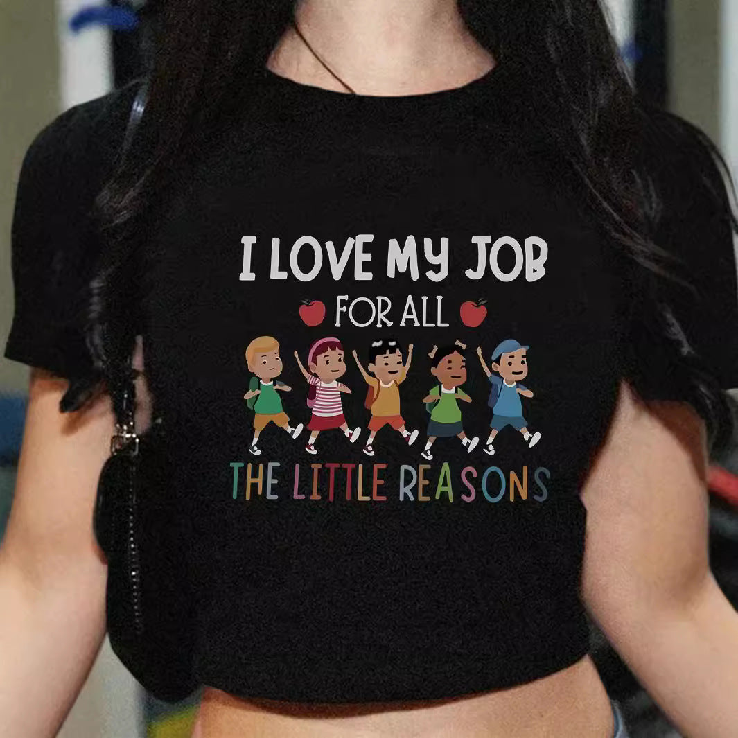 Damen Crop-T-Shirt mit kreativem Telefon-Design Echo Archiv