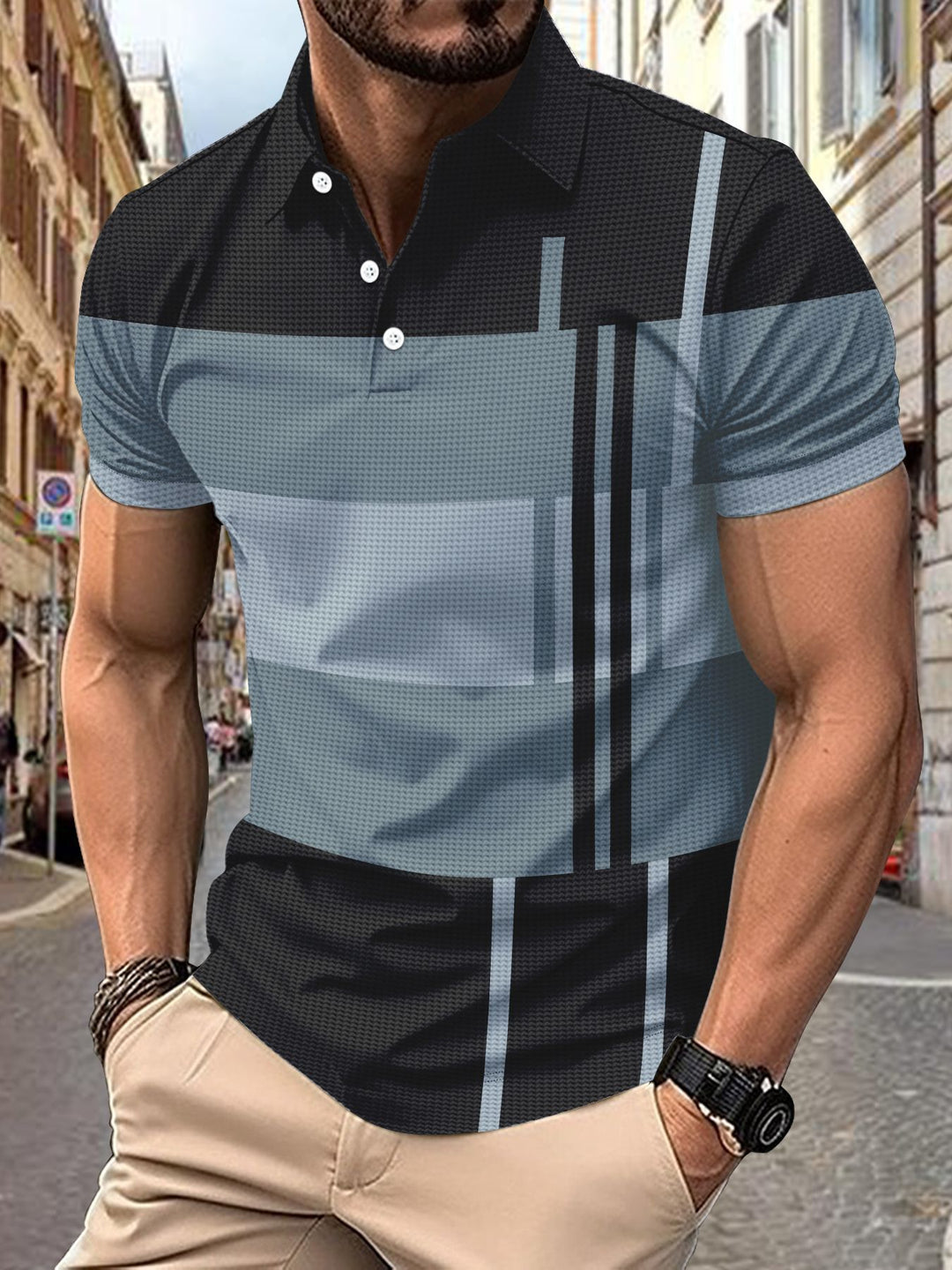 Herren Sportliches Piqué-Poloshirt Echoarchiv