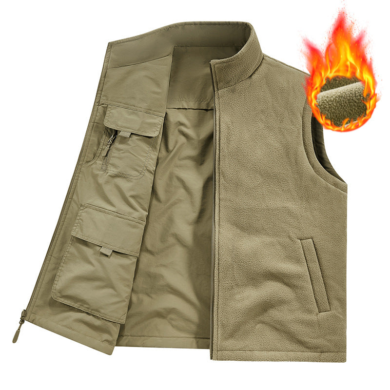 Herren Thermo-Utility-Weste mit Fleece-Innenfutter, winddichtem Shell und Multifunktionstaschen Echo Archiv