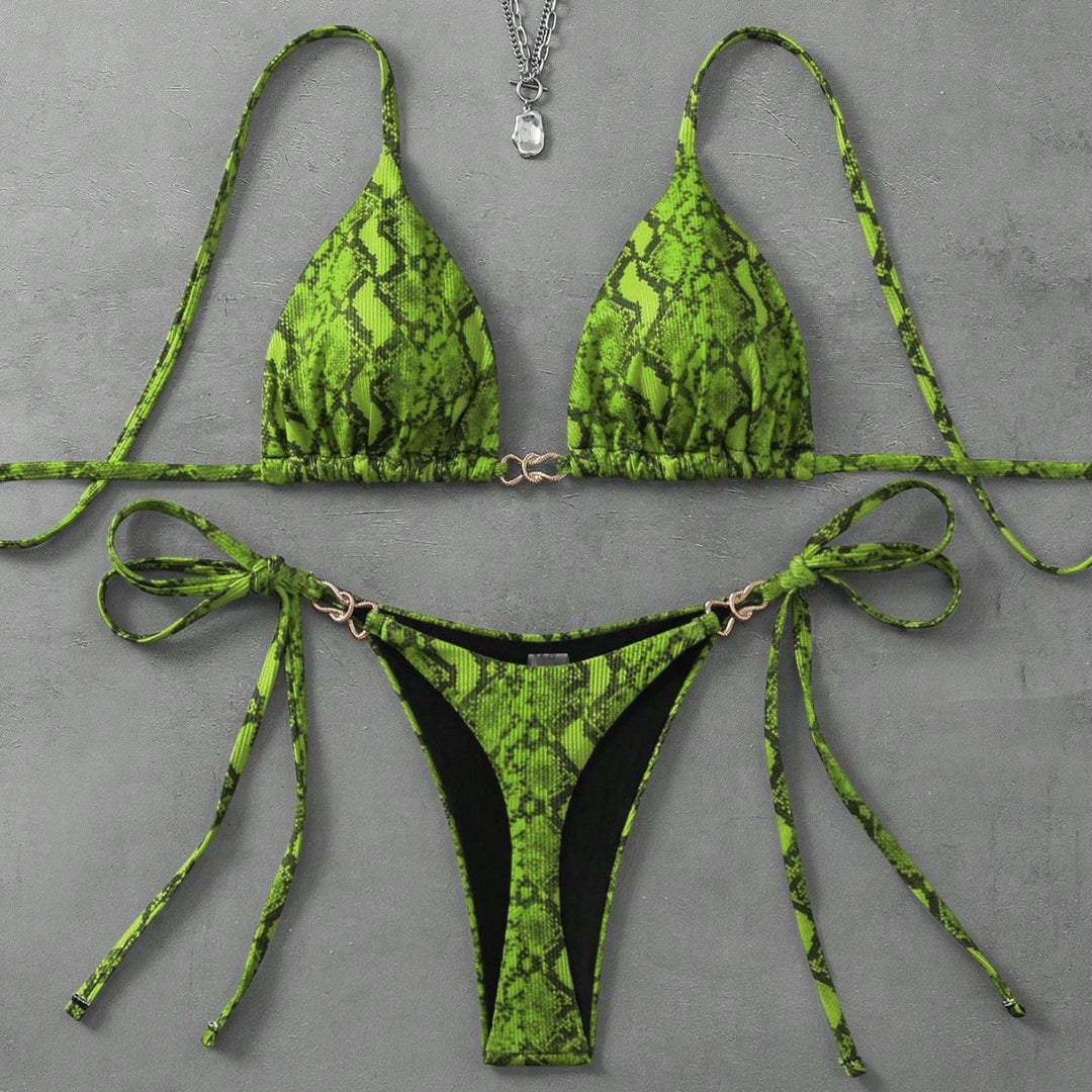 Damen Triangel-Bikini mit aufregendem Leopardenmuster Echo Archiv