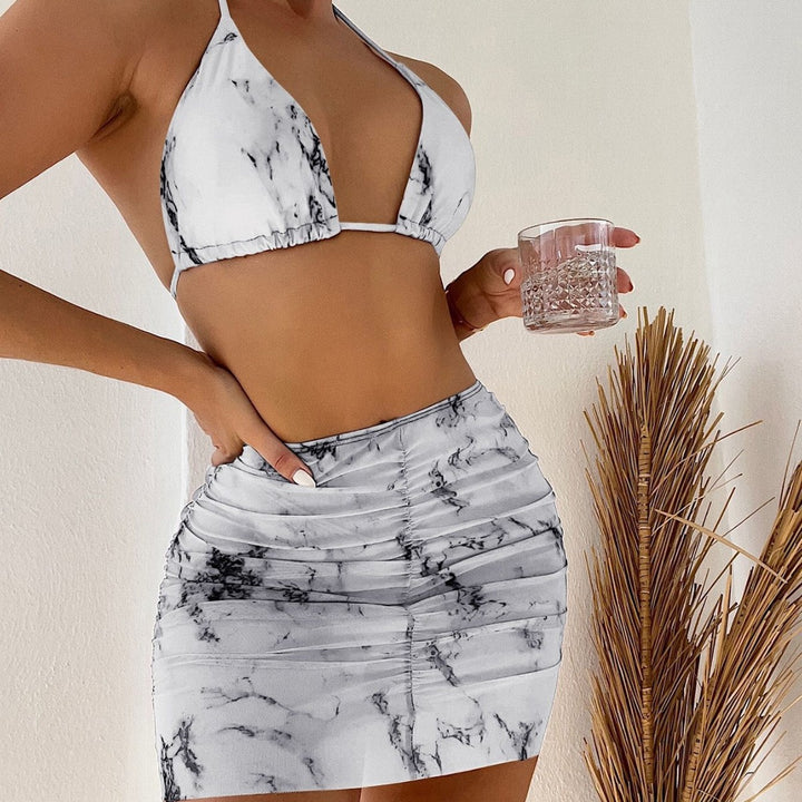 Damen Designer-Bikini mit raffiniertem Rüschenrock Echo Archiv