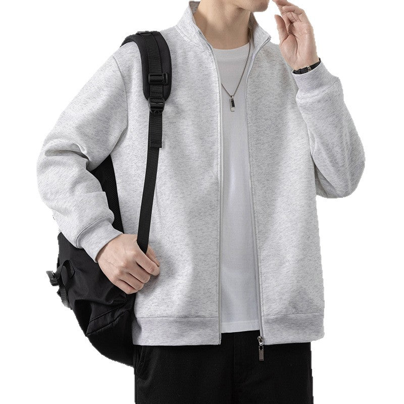 Herren Minimalistische Zip‑Blousonjacke aus technischem Stretchmaterial mit Stehkragen Echo Archiv