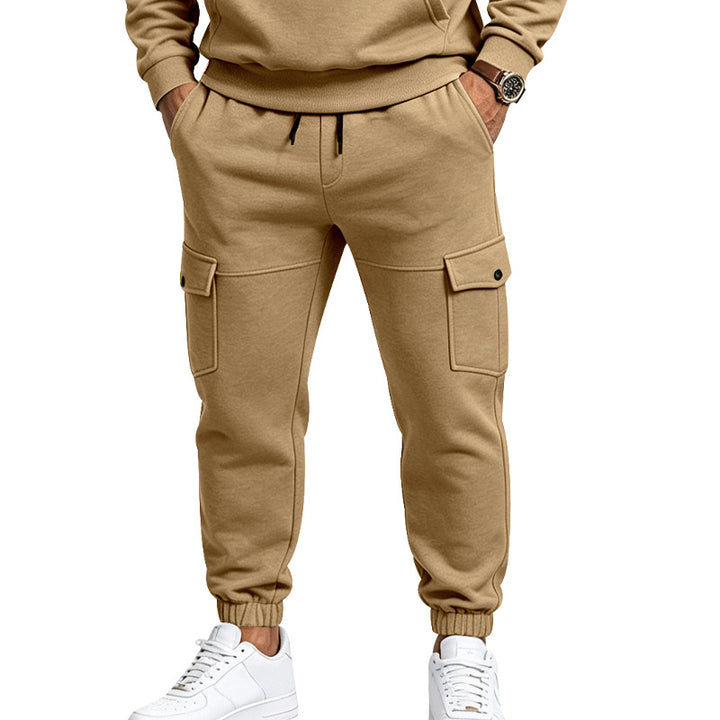 Herren Cargo-Jogginghose mit aufgesetzten Klappentaschen und elastischem Bündchen Echoarchiv