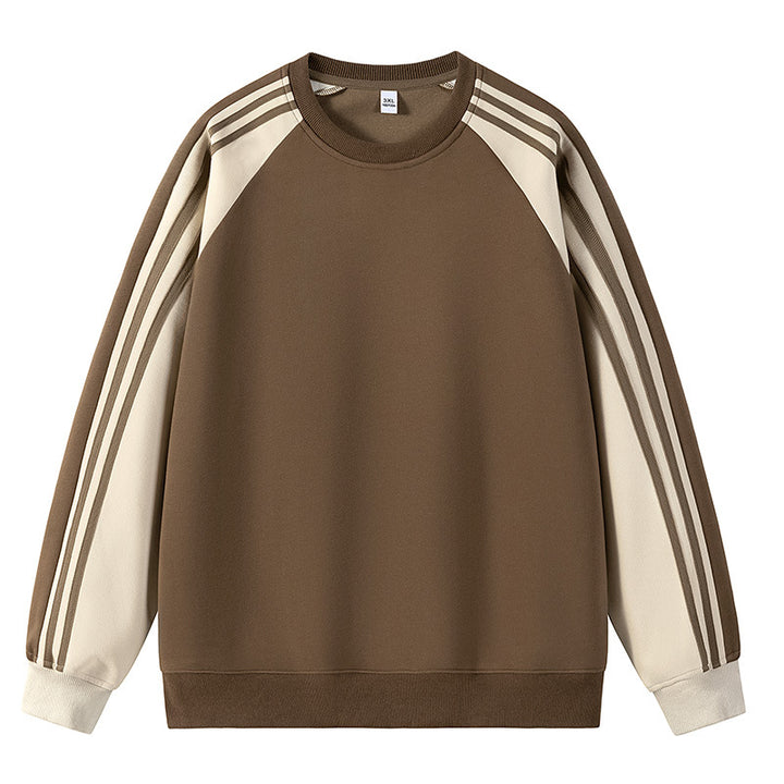 Herren sportlicher Raglan-Sweater mit mehrfarbigen Akzenten Echoarchiv