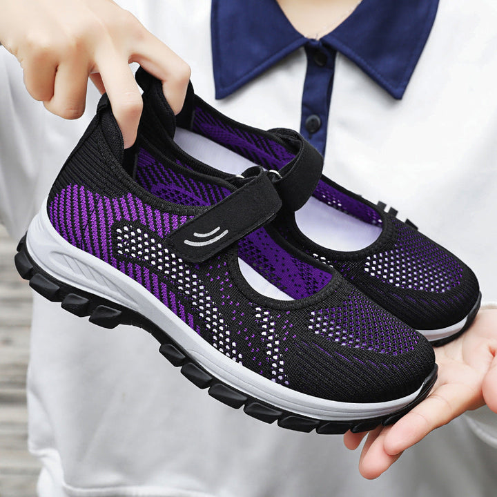 Damen Sportliche Slip-On Sneakers mit verstellbarem Riemen Echo Archiv