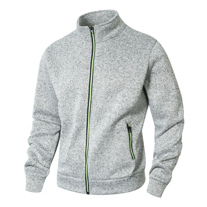 Herren Sportliche Fleecejacke mit modernen Reißverschlusstaschen Echoarchiv