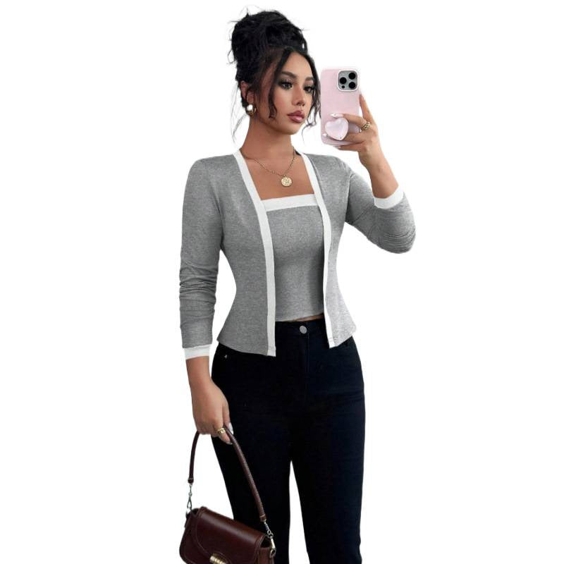 Damen modische Jacke mit schmalem Schnitt und eleganter Knopfleiste Echo Archiv