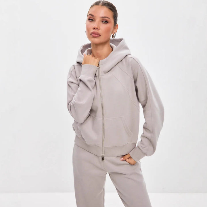 Damen Sportliches Fleece-Jogging-Set Echo Archiv