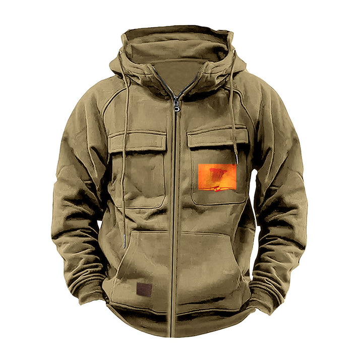 Herren multifunktionale Kapuzenjacke mit praktischen Taschen Echoarchiv