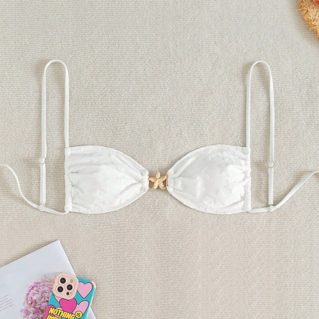 Damen Hochgeschnittenes Bikiniunterteil mit floralen Mustern Echo Archiv