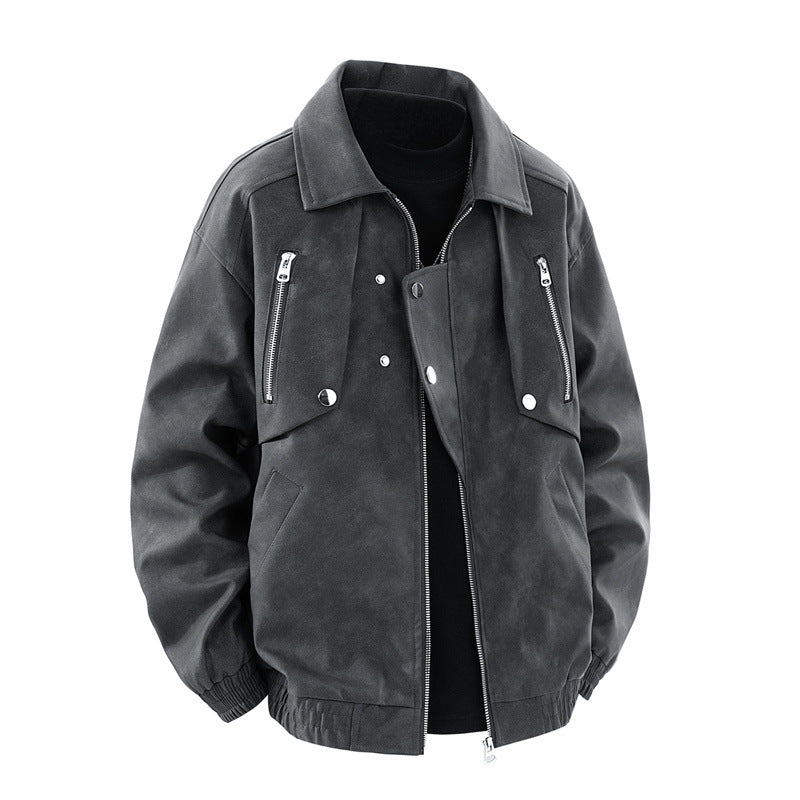 Herren modische Jacke mit multifunktionalen Reißverschlusstaschen und elastischen Bündchen Echoarchiv