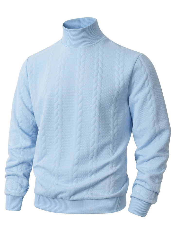 Herren modischer Pullover mit strukturiertem Stehkragen Echoarchiv