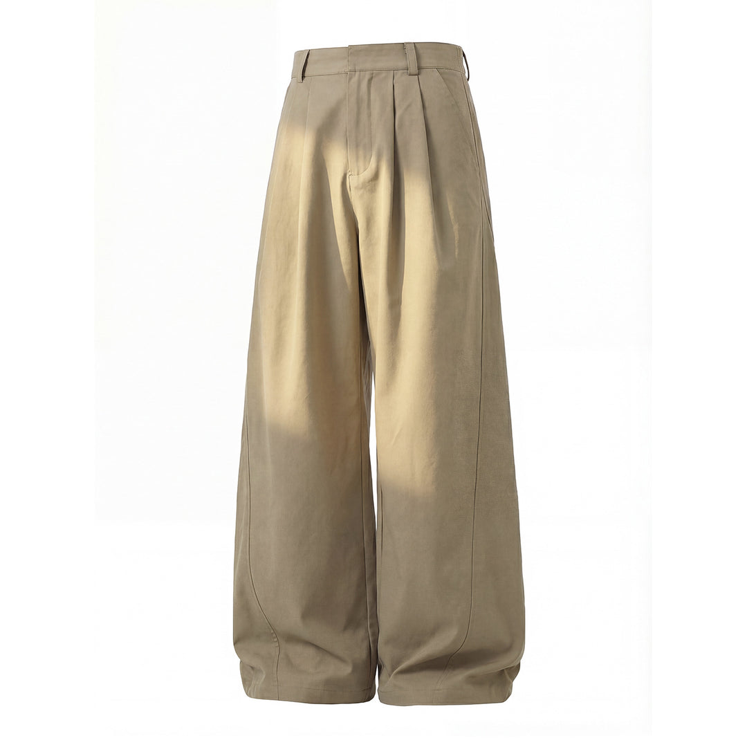 Damen Hochgeschnittene weite Stoffhose mit Bundfalten und Palazzoschnitt Echo Archiv
