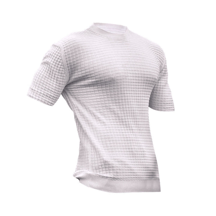 Herren atmungsaktives Kurzarm-Shirt mit strukturiertem Design Echoarchiv