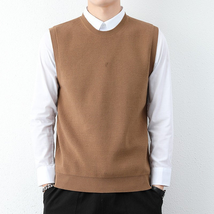 Herren Strickweste mit modernem Feinstrickmuster und bequemer Passform Echoarchiv