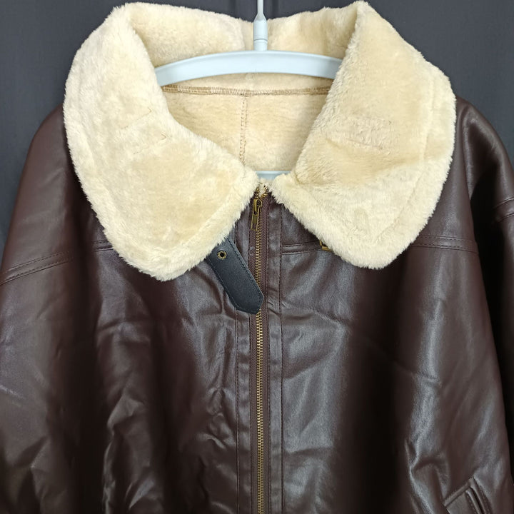 Herren Lammlederjacke mit weichem Teddyfutter Echoarchiv
