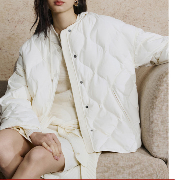 Damen Modische lange Daunenjacke Echoarchiv