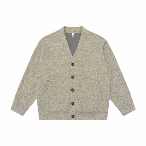 Unisex V-Ausschnitt Cardigan mit Strukturstrick und aufgesetzten Taschen Echoarchiv