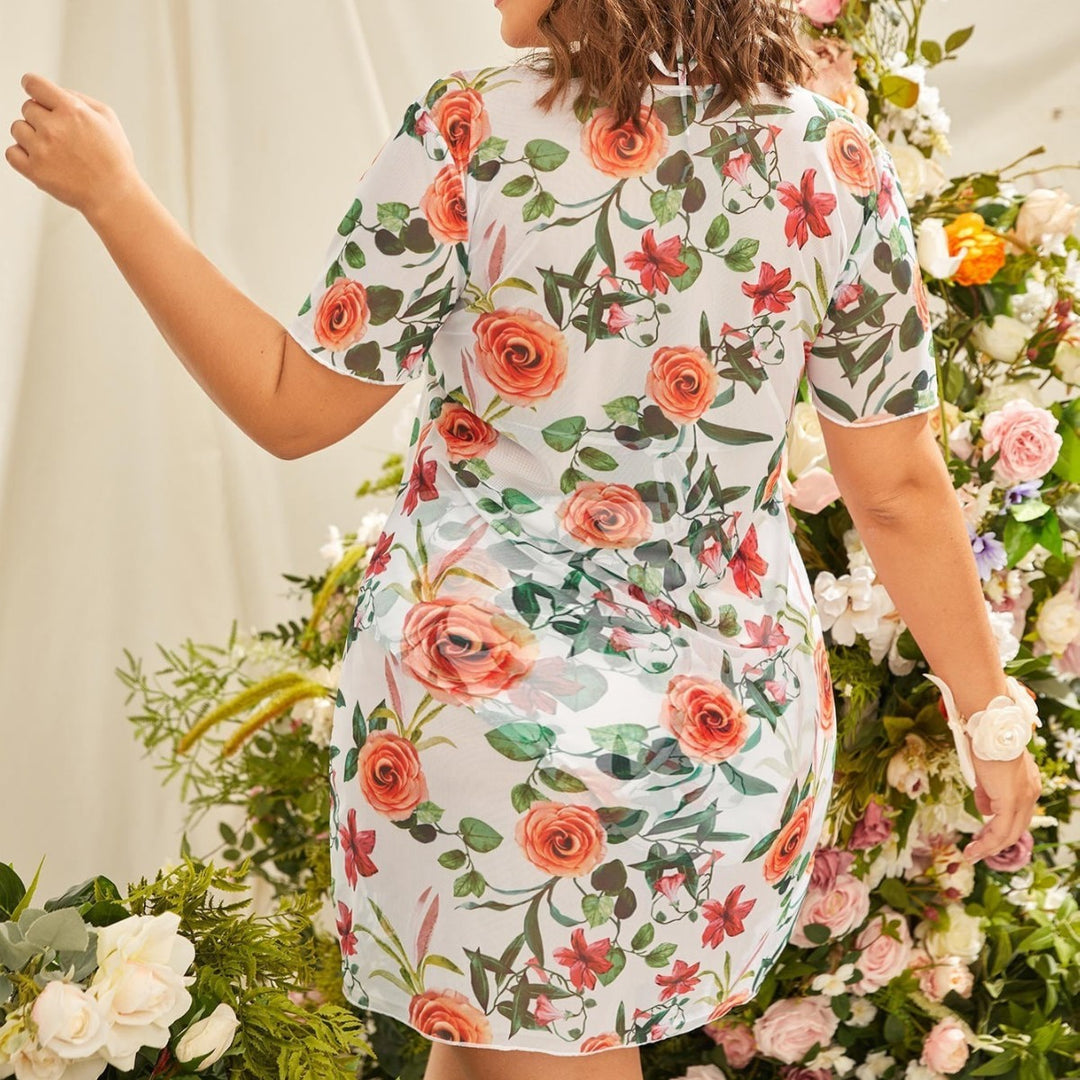 Damen Floral Bedrucktes Sommerkleid Echo Archiv