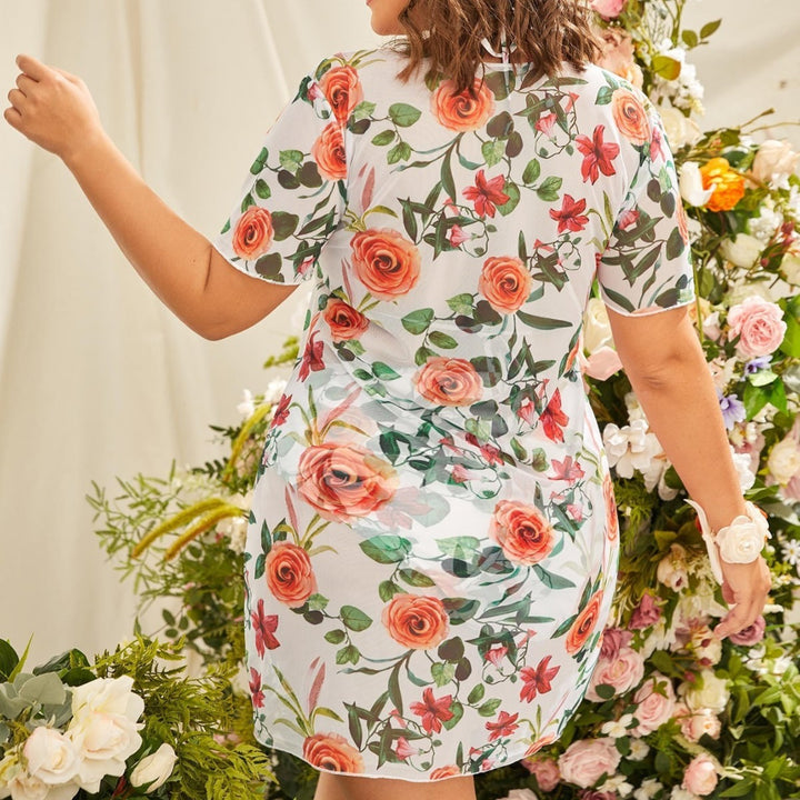 Damen Floral Bedrucktes Sommerkleid Echo Archiv