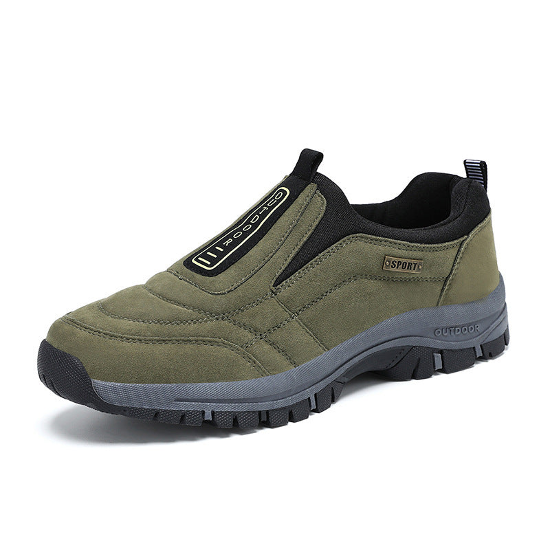 Herren robuste Slip-On Outdoor-Sneaker aus Veloursimitat mit griffiger Trailsohle – Norré