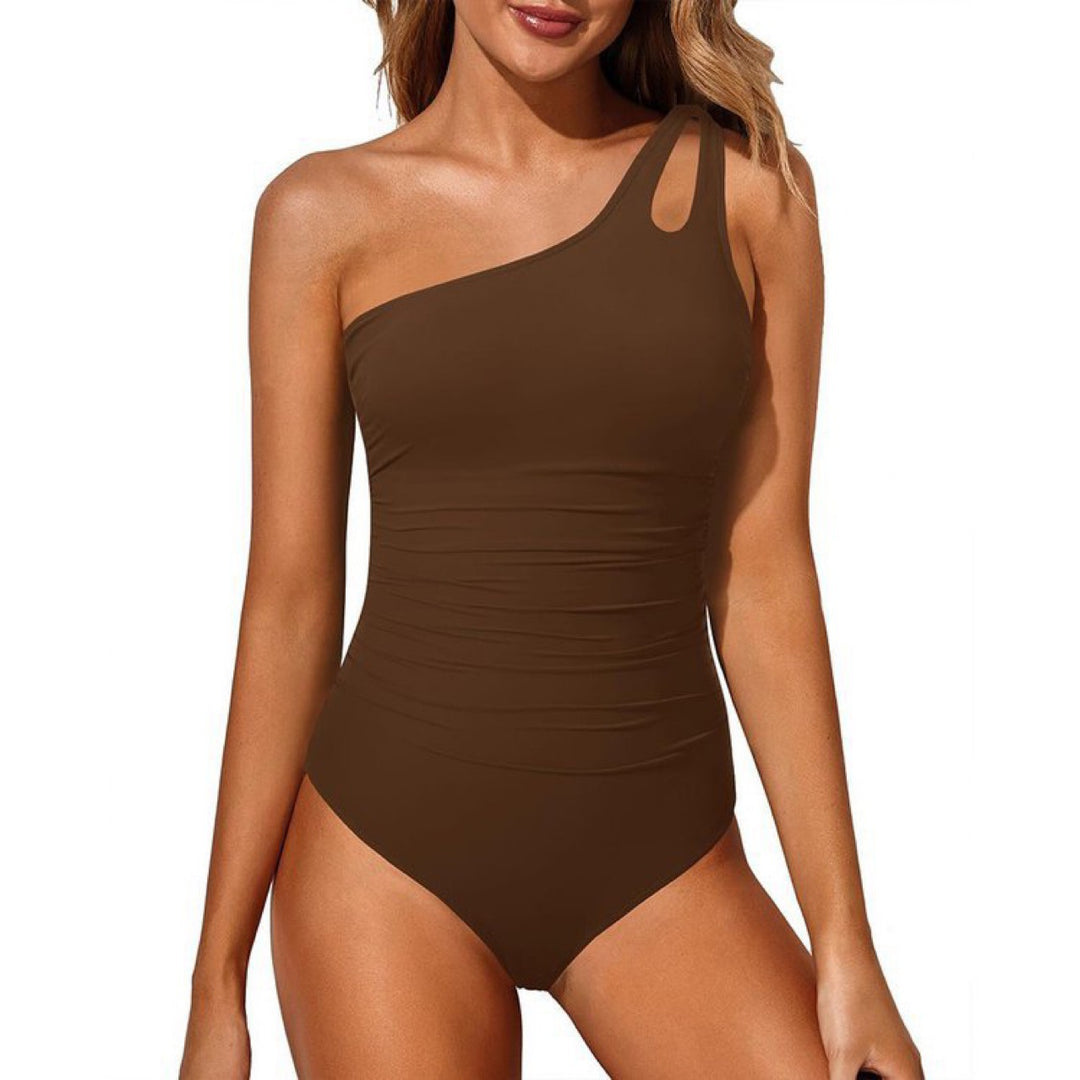 Damen Einteiler Badeanzug mit asymmetrischem Cut-Out-Design Echo Archiv