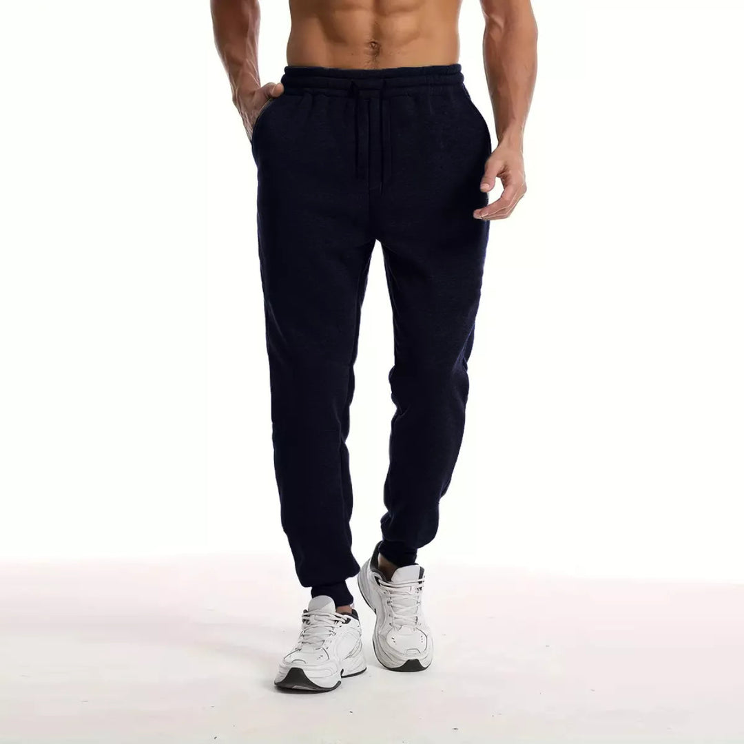 Unisex nan athleisure Jogginghose mit innen angerautem Fleece, elastischem Kordelbund und gerippten Knöchelabschlüssen Echo Archiv