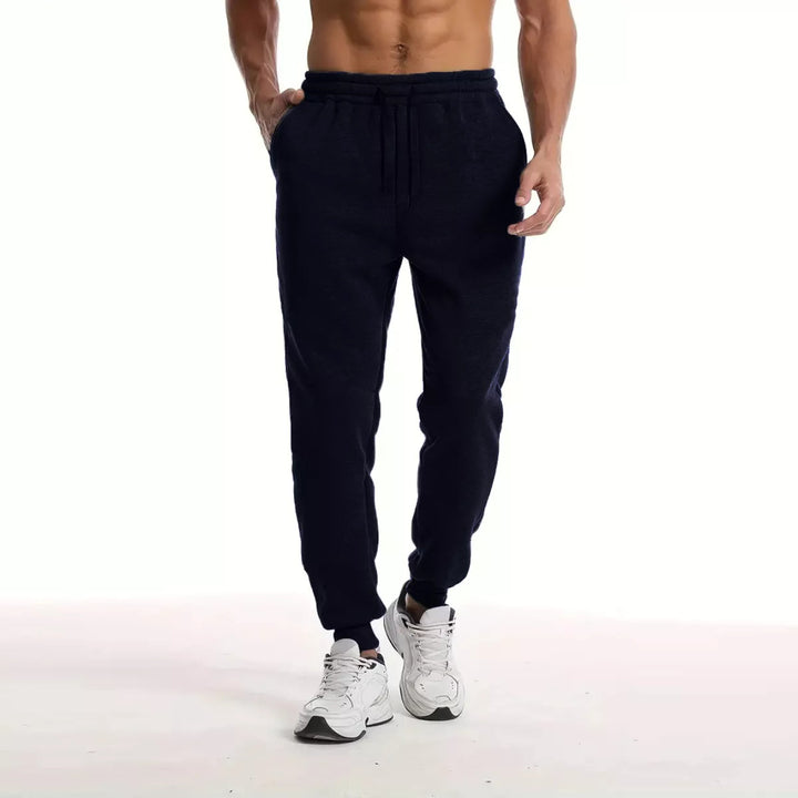 Unisex nan athleisure Jogginghose mit innen angerautem Fleece, elastischem Kordelbund und gerippten Knöchelabschlüssen Echo Archiv