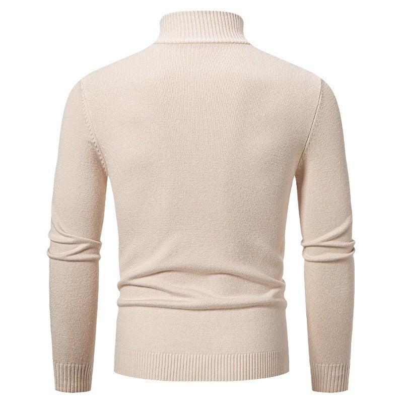 Herren modischer Rollkragenpullover mit Reißverschluss Echoarchiv