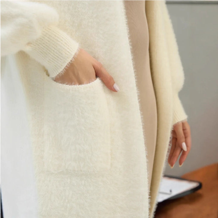 Damen Eleganter Lange Strickmantel Echo Archiv