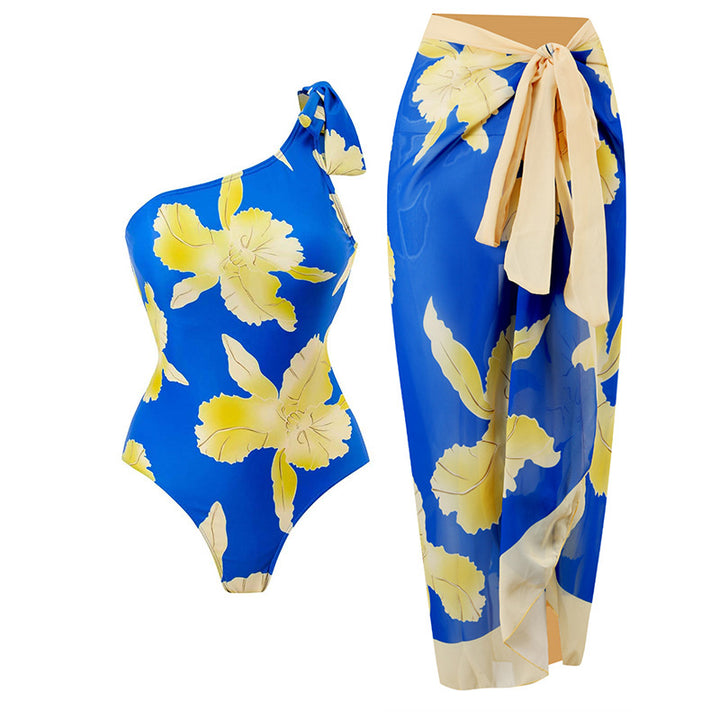 Damen Bikiniset mit asymmetrischem Oberteil und edlem Wickelrock Echo Archiv