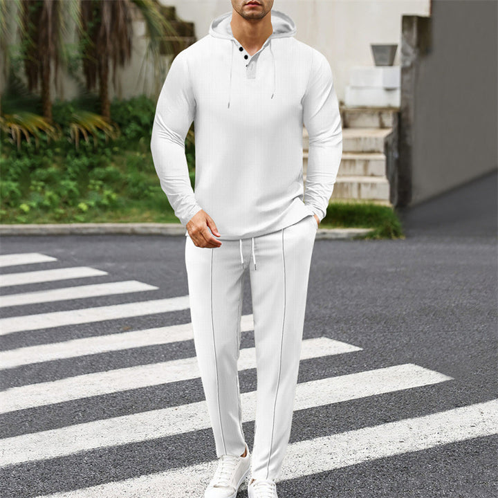 Herren modisches Hoodie-Set mit sportlichem Schnitt und praktischen Funktionen Echoarchiv