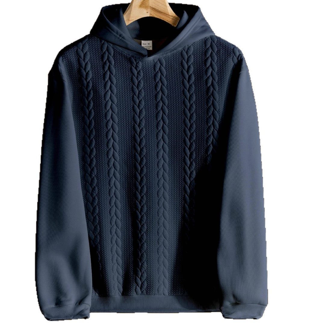 Herren eleganter Kapuzenpullover mit strukturiertem Design Echoarchiv