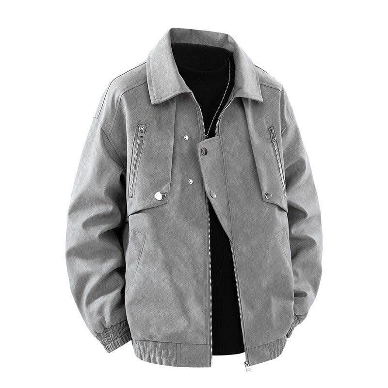 Herren modische Jacke mit multifunktionalen Reißverschlusstaschen und elastischen Bündchen Echoarchiv