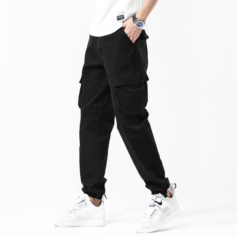 Herren Cargo-Joggerhose mit Kniepasse, elastischem Knöchelsaum und Großvolumigen Klappentaschen Echo Archiv