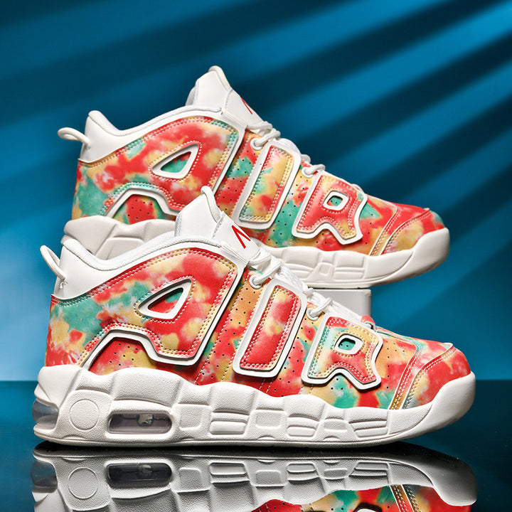 Unisex hochwertige Streetball-Sneaker mit perforiertem Obermaterial, verstärkten Overlays und gedämpfter Wellen-Zwischensohle – Norré